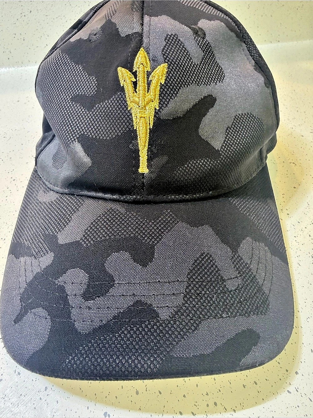 Camo Baseball Cap in Black & Gray